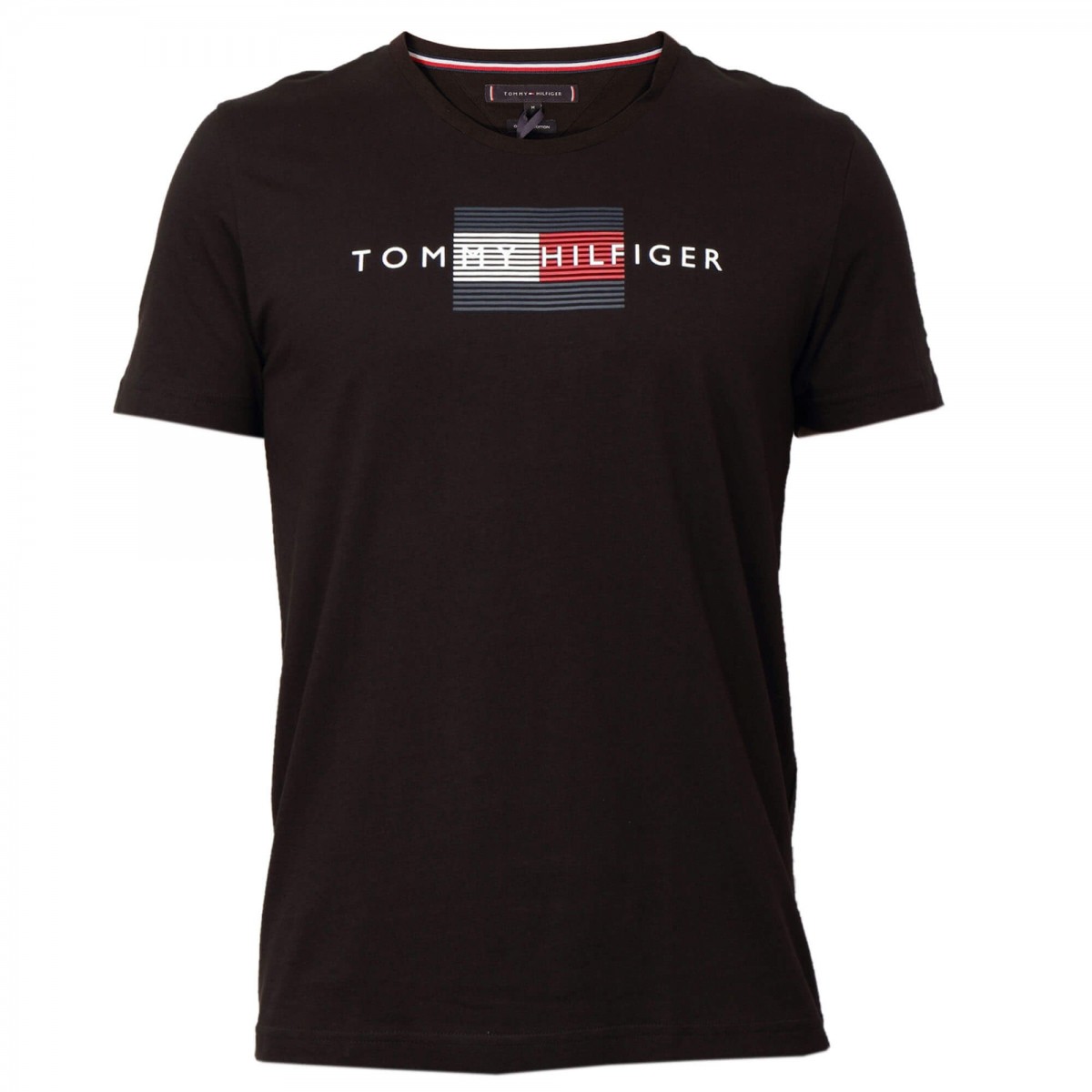 Tommy Hilfiger Lines Logo T-shirt MW0MW20164 Μαύρο