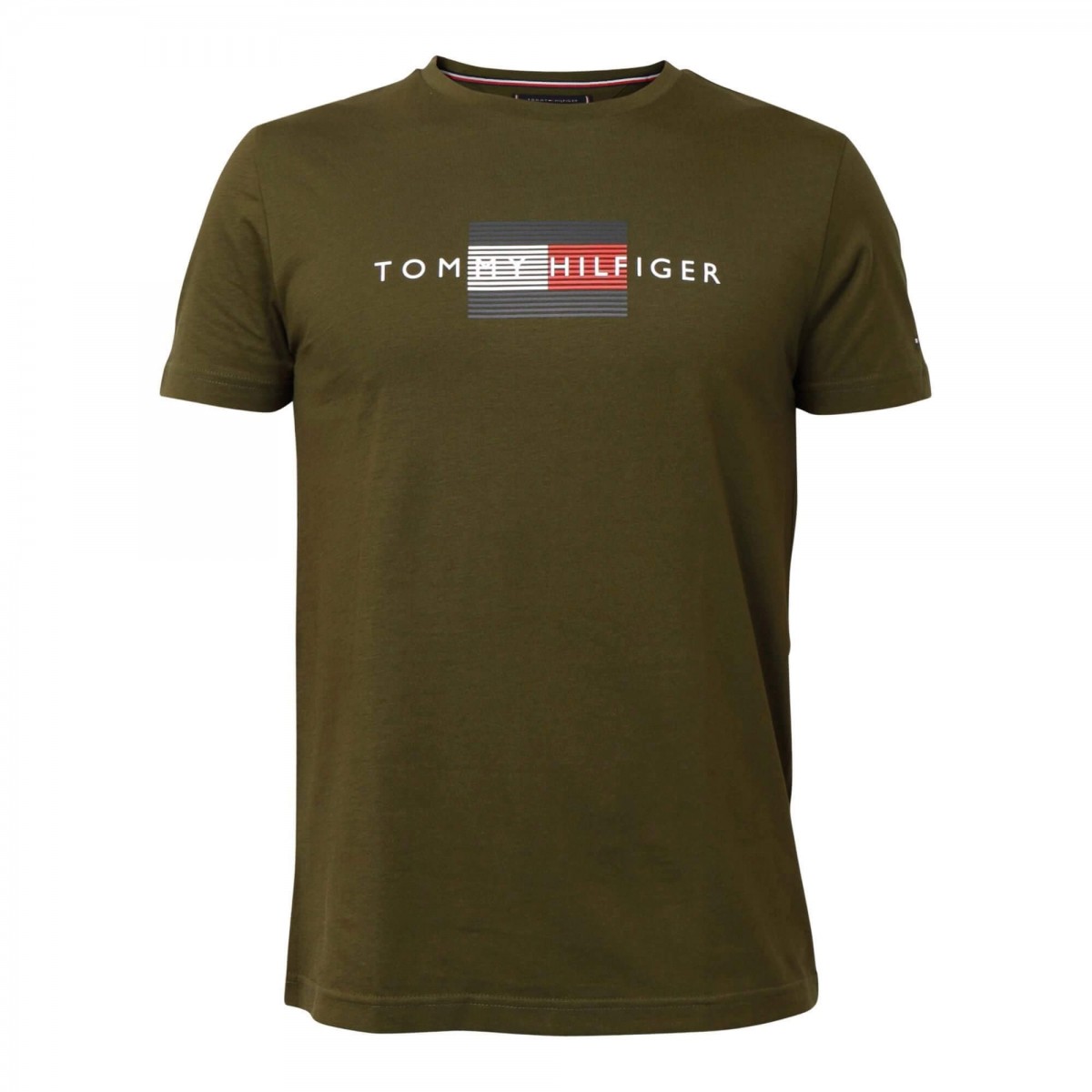 Tommy Hilfiger Lines Logo T-shirt MW0MW20164 Χακί