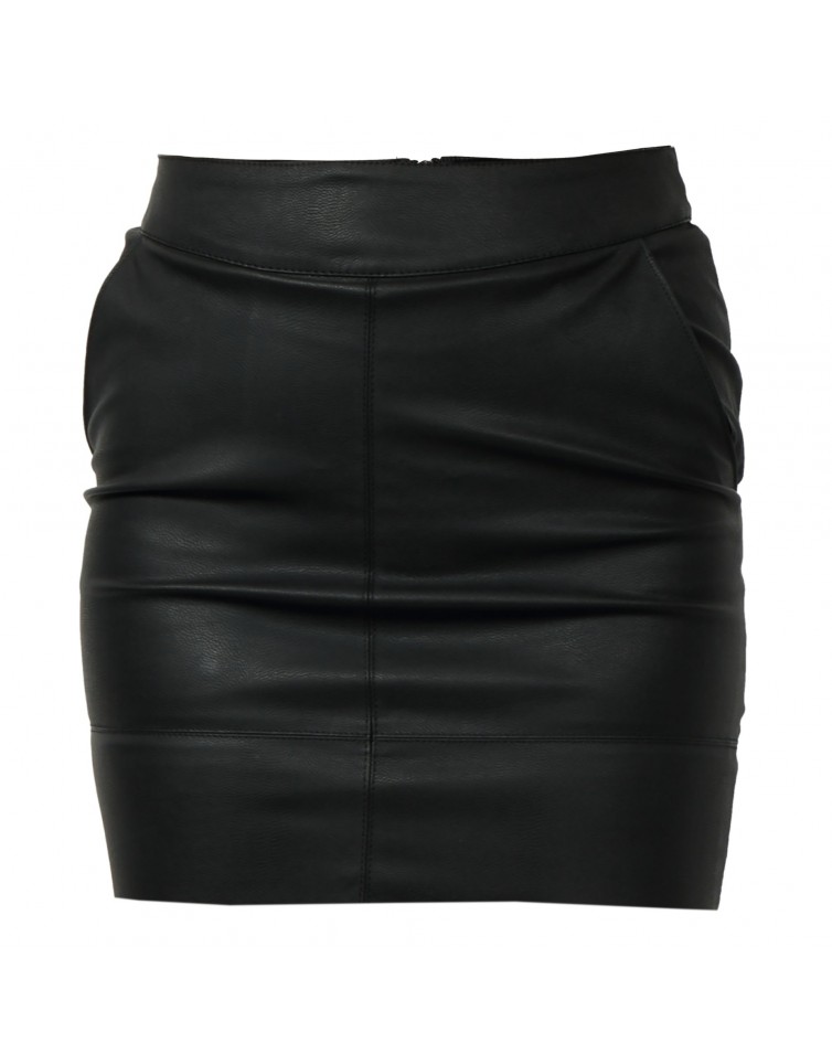 BASE FAUX LEATHER SKIRT