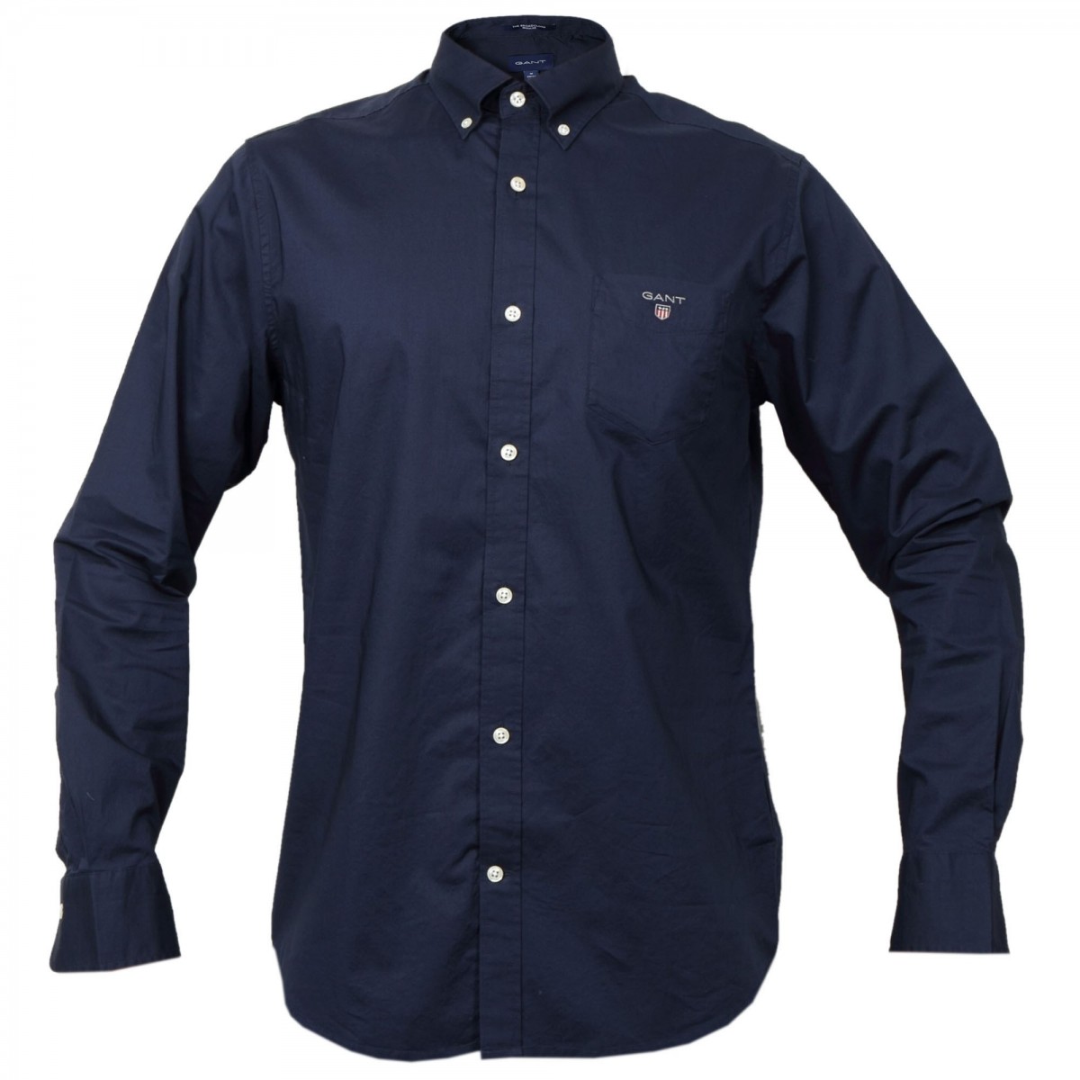 Gant Broadcloth Shirt Regular Fit - Altershops Σκούρο Μπλε