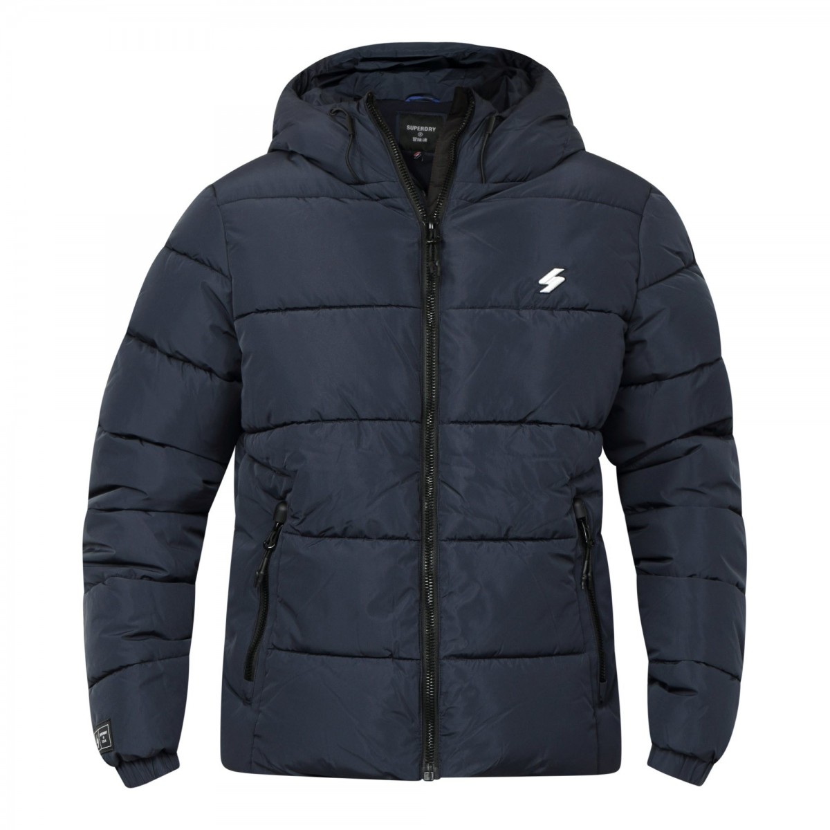 Superdry Hooded Sports Puffer M5011212A Σκούρο Μπλε