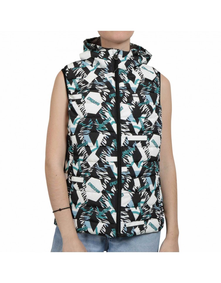 P.P DOWN VEST WITH HOOD