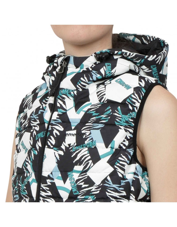 P.P DOWN VEST WITH HOOD
