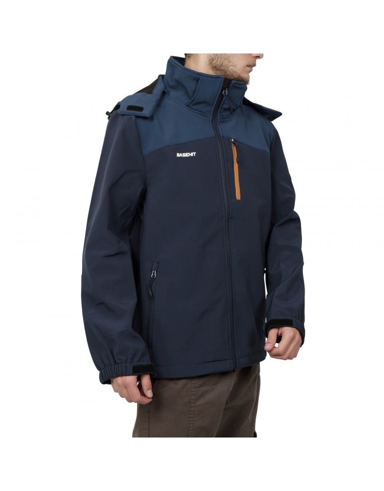 MENS SOFT SHELL JACKET WITH DET/BLE HOOD ΒΜ11.09