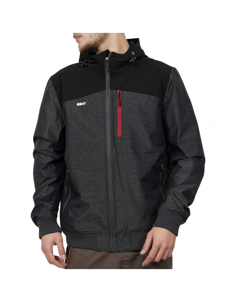 MENS RIBBED JACKET WITH HOOD ΒΜ10.37