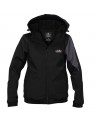 WOMENS SOFT SHELL RIB JKT WITH HOOD