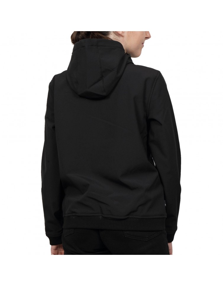 WOMENS SOFT SHELL RIB JKT WITH HOOD