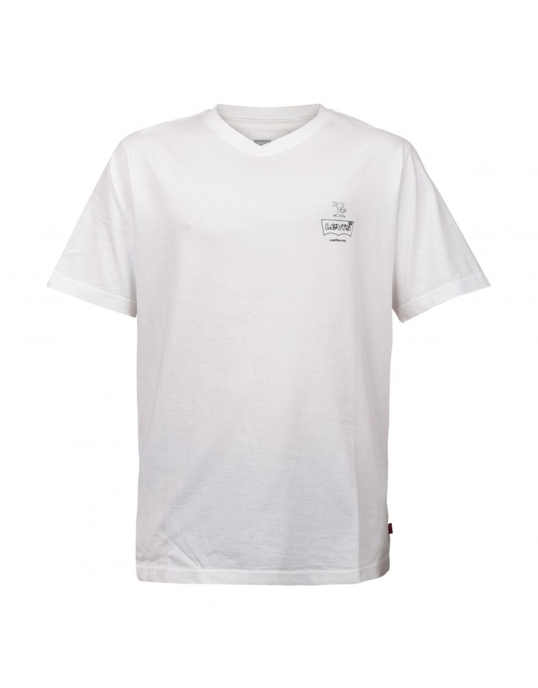 SS RELAXED FIT TEE BW PALM WHI-16143-0477