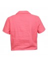 LINEN BLEND CROP SHIRT-15255168