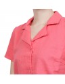 LINEN BLEND CROP SHIRT-15255168