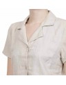 LINEN BLEND CROP SHIRT-15255168