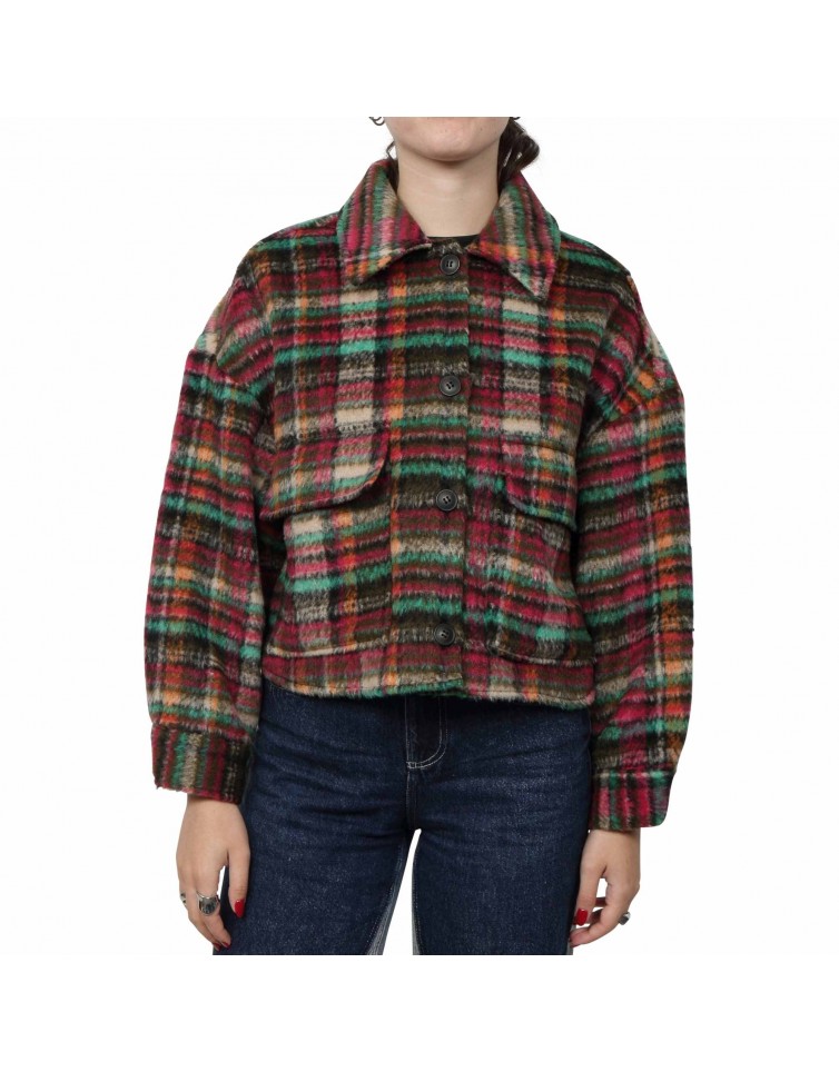MAEVE CROP CHECK JACKET-15243176