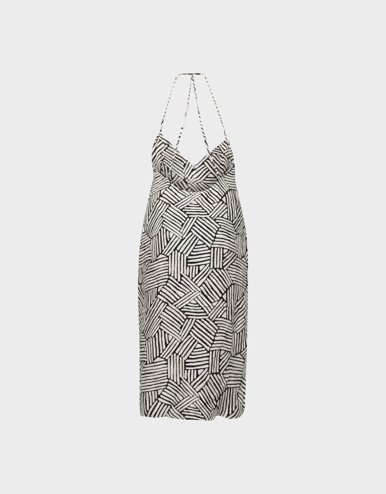 MIDI HALTER SLIP DRESS-SD0APW8011293A000000