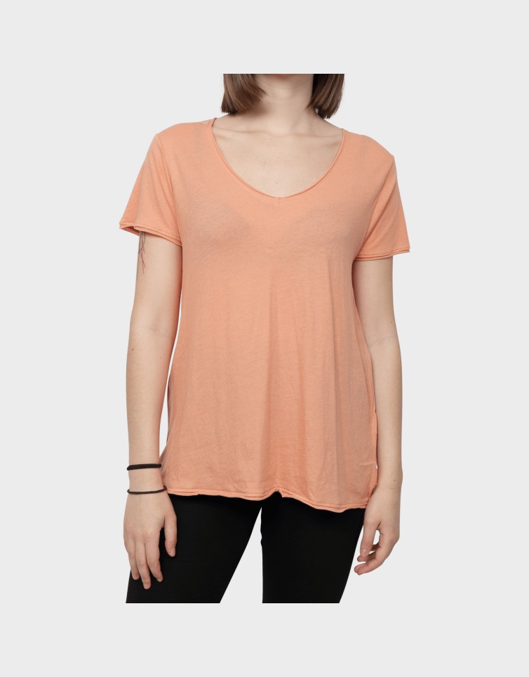 V-NECK TEE-FBL007-100-04