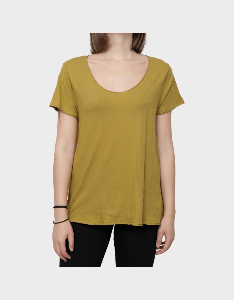 V-NECK TEE-FBL007-100-04