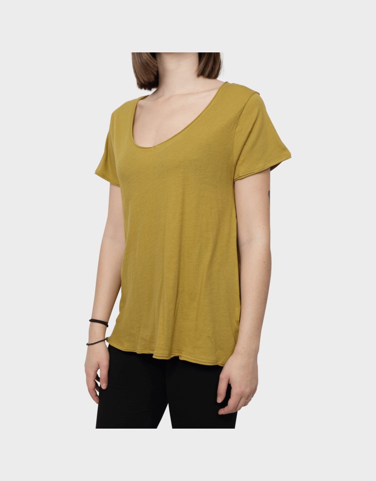 V-NECK TEE-FBL007-100-04