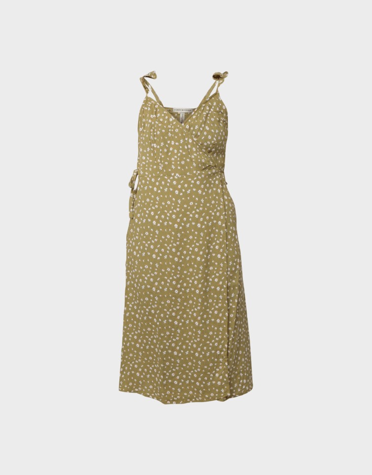 PRINTED WRAP DRESS