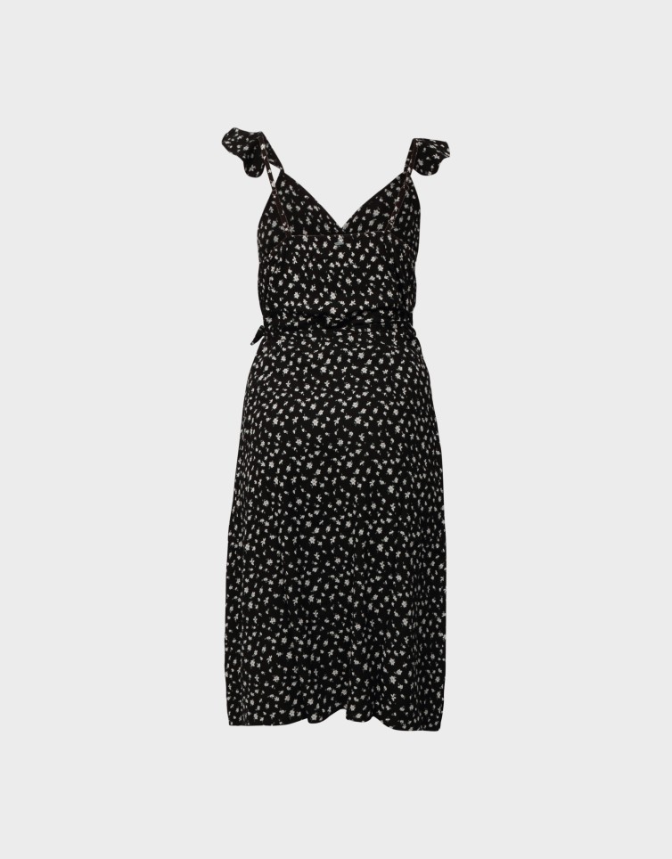 PRINTED WRAP DRESS