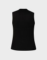 KNITTED STANDUP COLLAR TOP