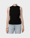 KNITTED STANDUP COLLAR TOP