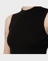 KNITTED STANDUP COLLAR TOP
