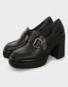 METALLIC BUCKLE LOAFER