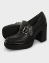 METALLIC BUCKLE LOAFER