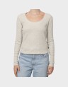 ESSENTIAL LS RIB LACE TOP
