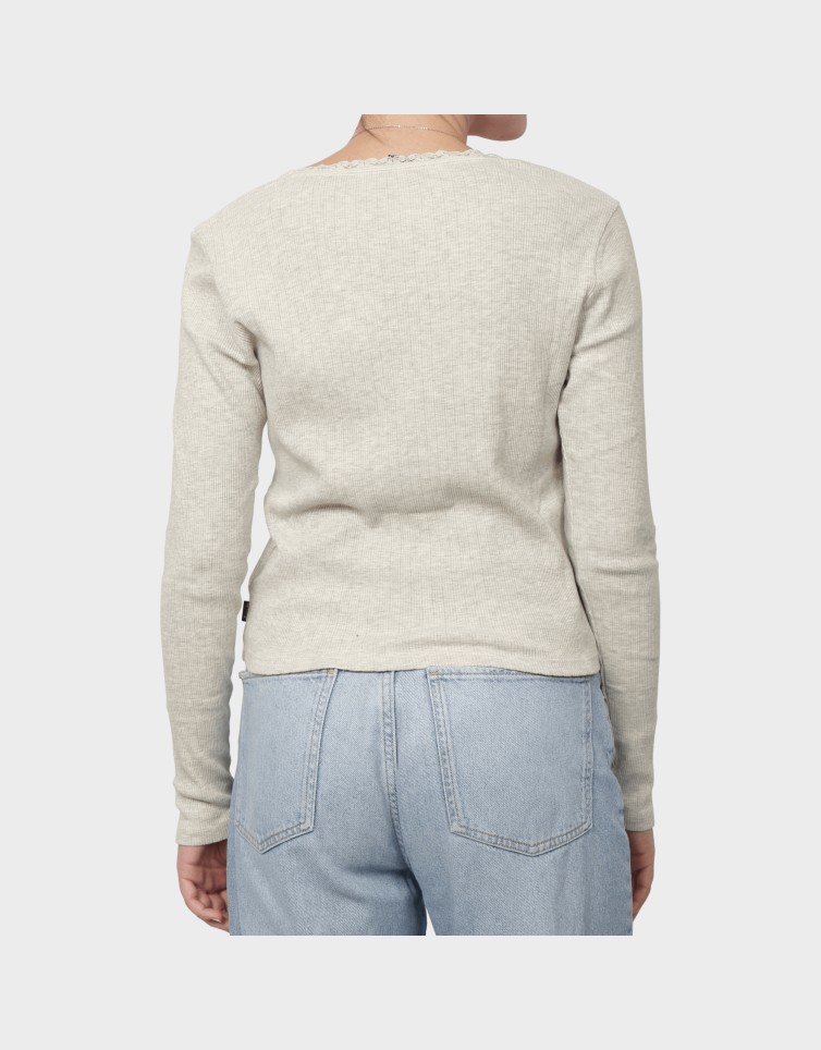 ESSENTIAL LS RIB LACE TOP