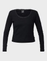 ESSENTIAL LS RIB LACE TOP