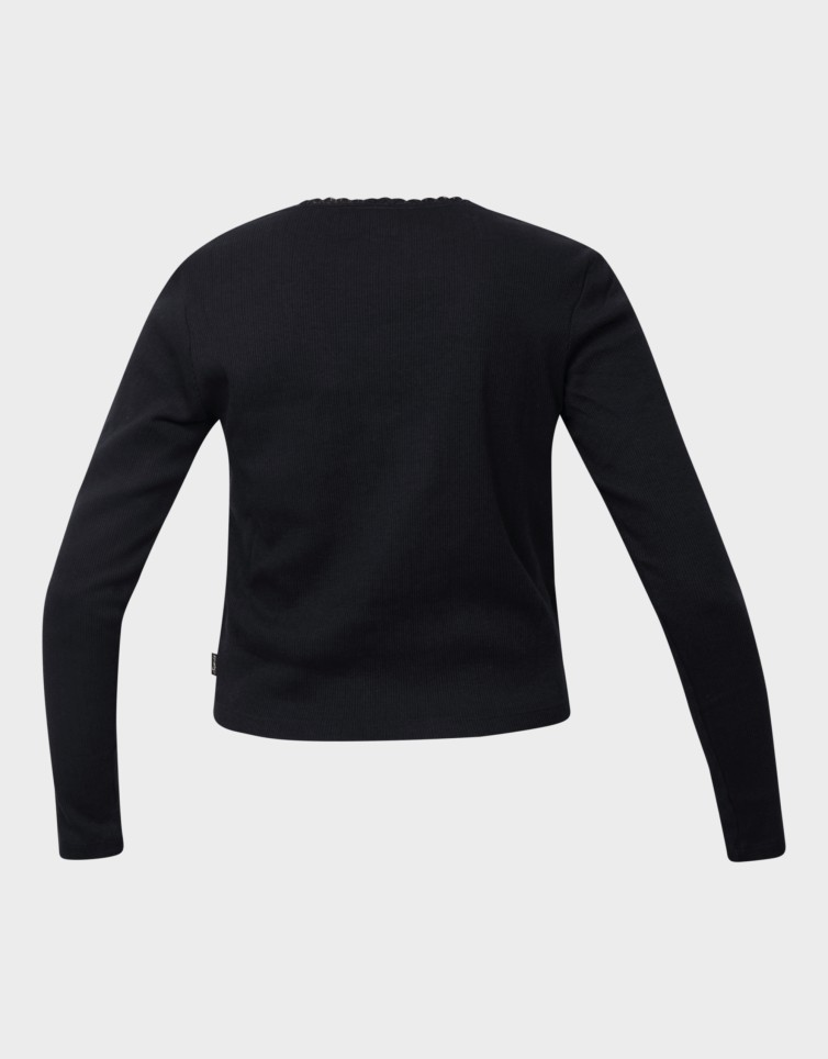 ESSENTIAL LS RIB LACE TOP