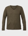LONG SLEEVE JERSEY V NECK TOP