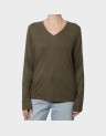 LONG SLEEVE JERSEY V NECK TOP