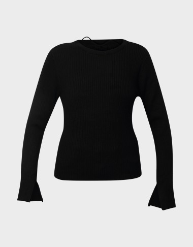 GOLD RIB LS O-NECK PULLOVER