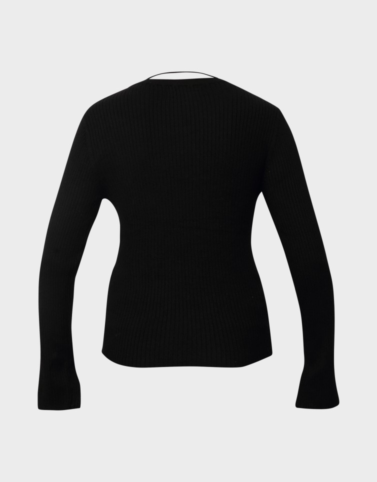GOLD RIB LS O-NECK PULLOVER