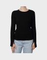 GOLD RIB LS O-NECK PULLOVER
