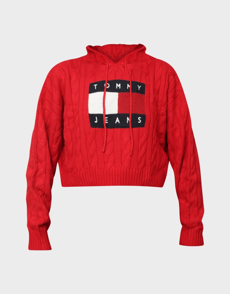 CENTER FLAG CABLE HOODIE