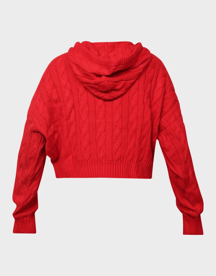 CENTER FLAG CABLE HOODIE