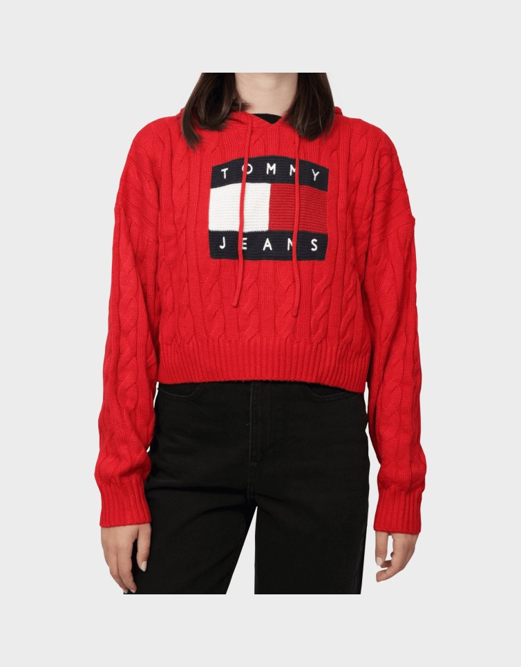 CENTER FLAG CABLE HOODIE