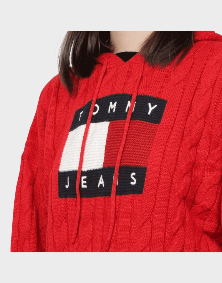CENTER FLAG CABLE HOODIE