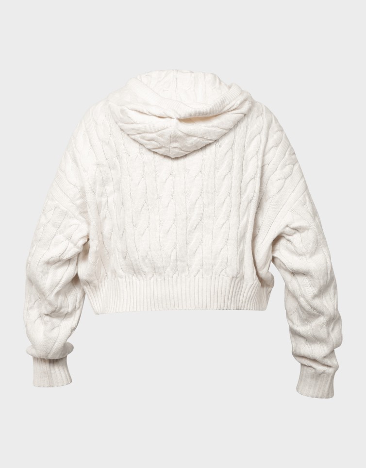 CENTER FLAG CABLE HOODIE