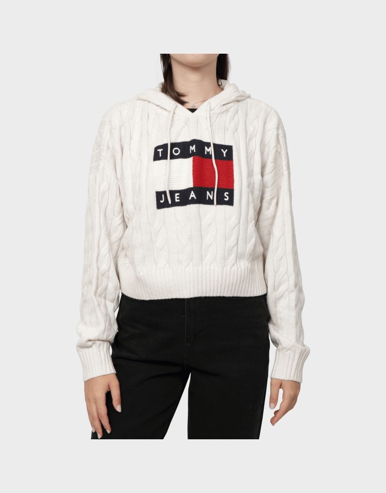 CENTER FLAG CABLE HOODIE