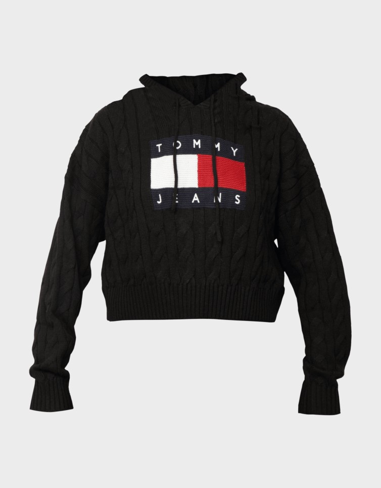 CENTER FLAG CABLE HOODIE