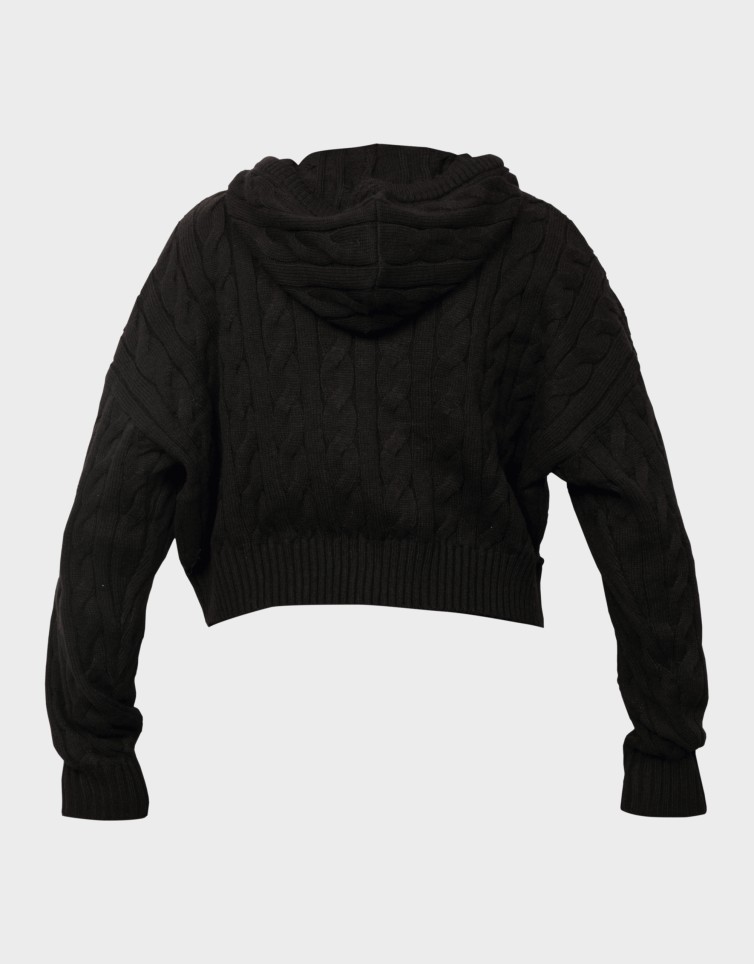 CENTER FLAG CABLE HOODIE
