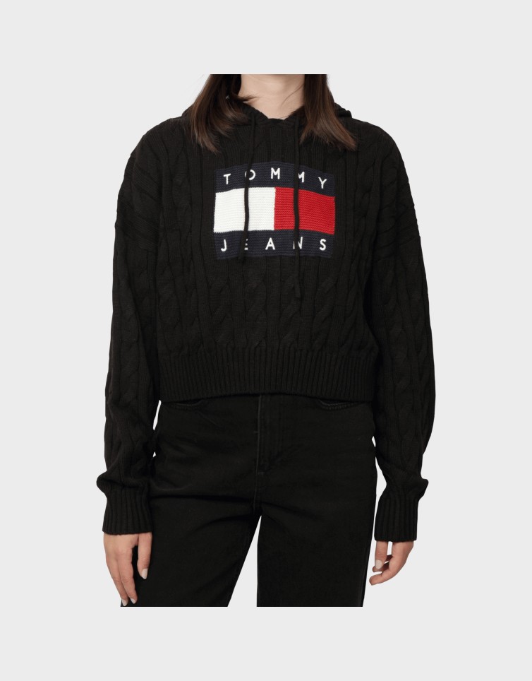 CENTER FLAG CABLE HOODIE