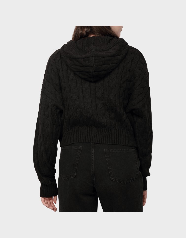 CENTER FLAG CABLE HOODIE