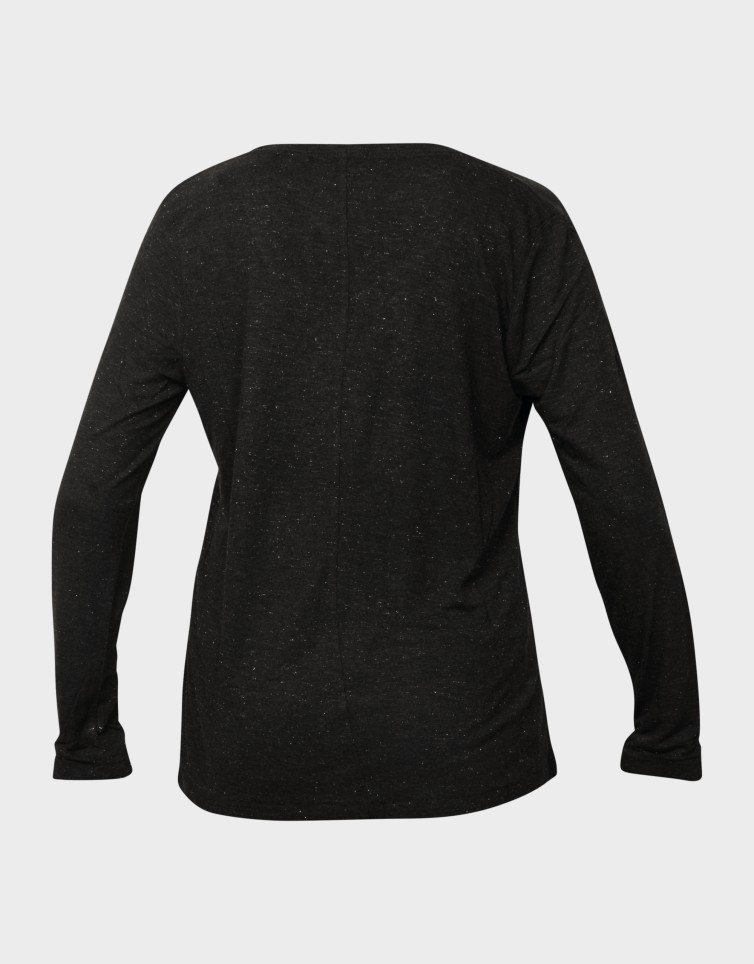 LONG SLEEVE JERSEY V NECK TOP