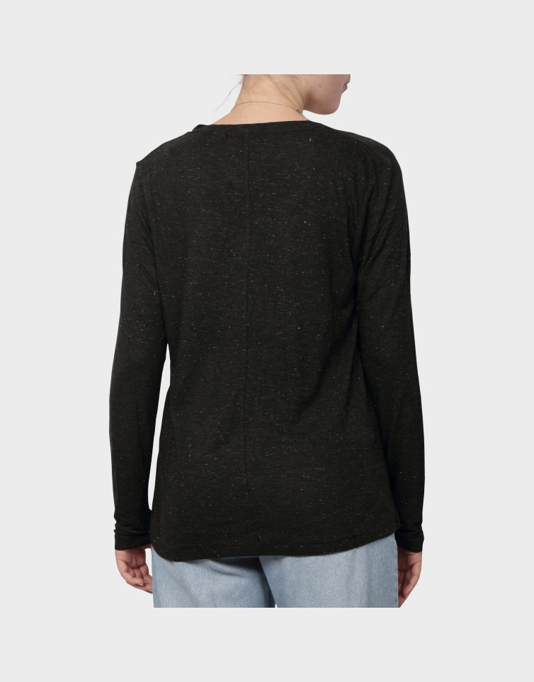LONG SLEEVE JERSEY V NECK TOP