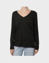 LONG SLEEVE JERSEY V NECK TOP