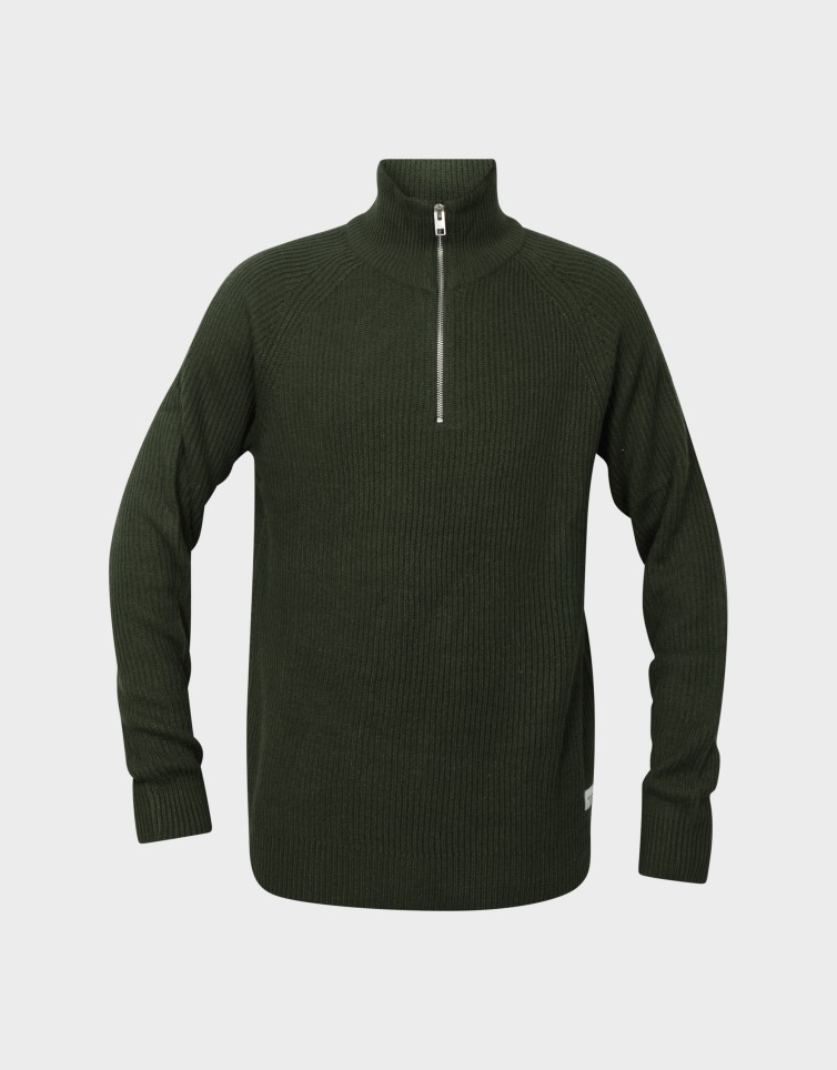 PANNEL KNIT HALF ZIP